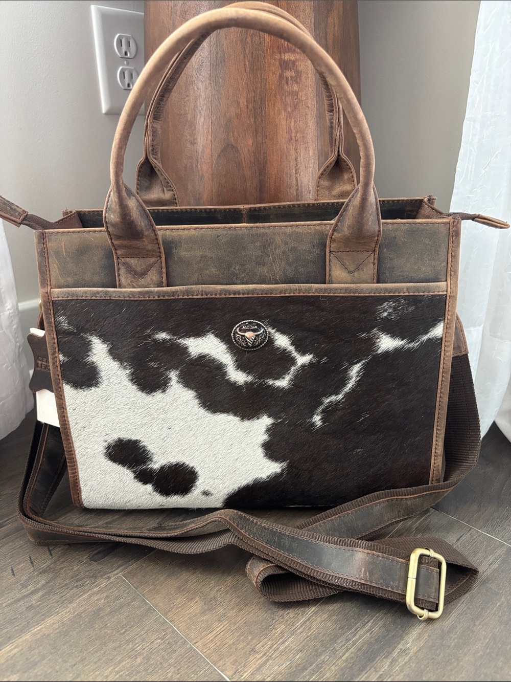 American Bison Hair on Hide,Genuine Leather,tote,shoulder,crossbody hand